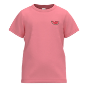 Peach Pink Cotton Short Sleeve T-Shirt for Girls | Soft Everyday Basic Tee | 2149