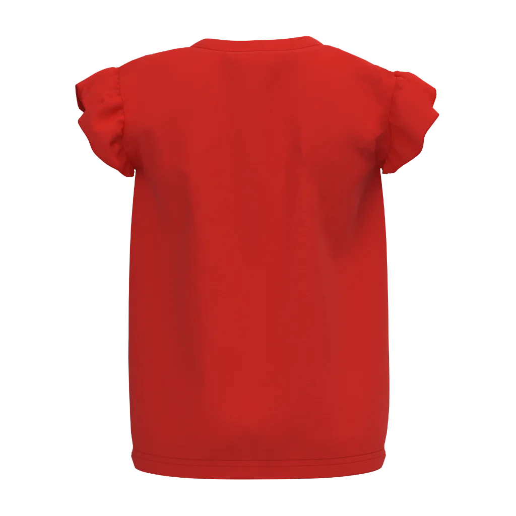 Red Girls T-Shirt | Strawberry Inspired Casual Tee | Cute Cotton Summer Kids Wear | 2153