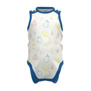 White Girls Romper | Fruit Print Sleeveless Bodysuit | Soft Cotton Baby Wear | 2159
