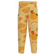 Yellow leggings with orange and tomato pattern