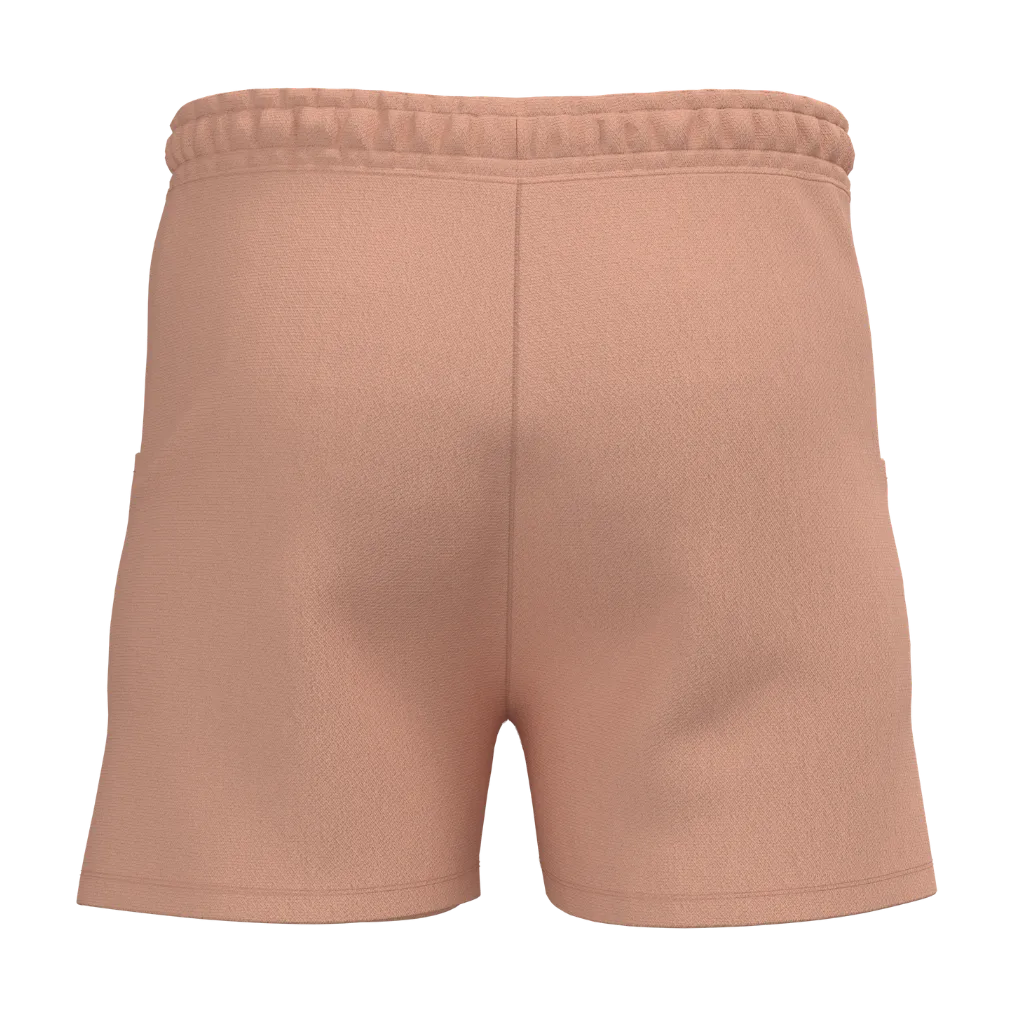 Brown Cotton Short Pant for Girls | Heart Print Kids Shorts | Comfortable Drawstring Casual Wear | 2170