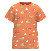 Orangade Airplane Print Boys T-Shirt | Kids Cotton All-Over Plane Tee | Fun Aviation Graphic T-Shirt | 2189