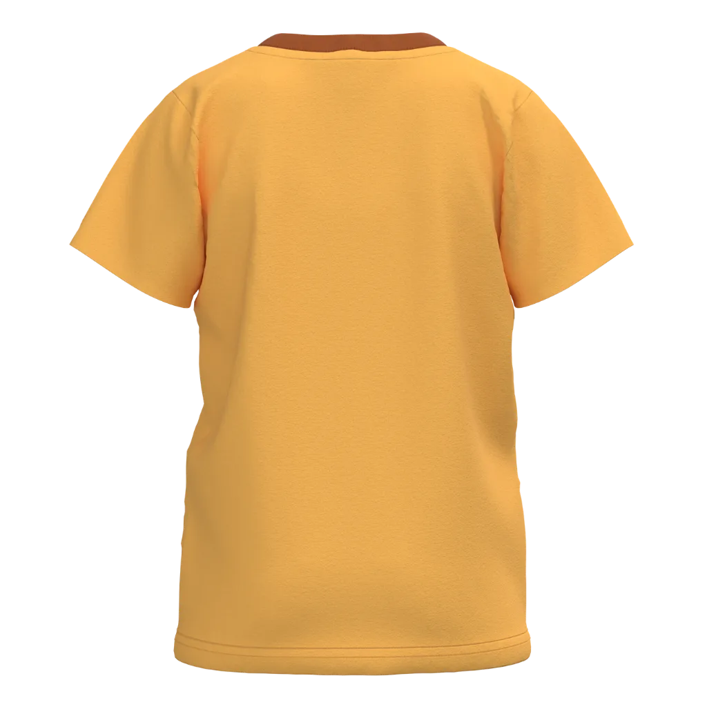 Marigold Sailboat Print Boys T-Shirt | Kids Cotton Summer Tee | Cute Boat Graphic T-Shirt | 2190