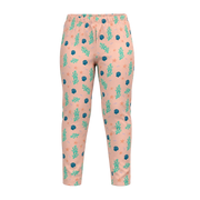 Pink Girls Printed Leggings | Seashell Starfish & Coral All-Over Print Leggings | Comfortable Everyday Wear | 2197