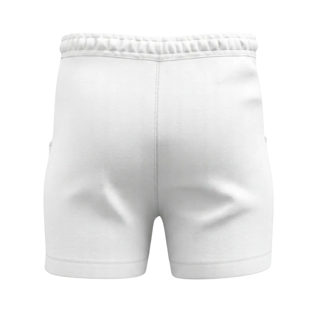White Boys Short Pant | Red Spiral Graphic | Casual Drawstring Shorts | 2205