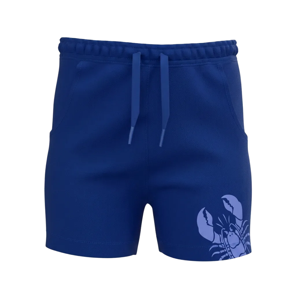 Navy Boys Short Pant | Lobster Print | Casual Drawstring Shorts | 2209
