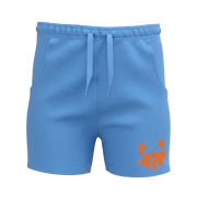 Sky Blue Boys Short Pant | Crab Print | Casual Drawstring Shorts | 2211