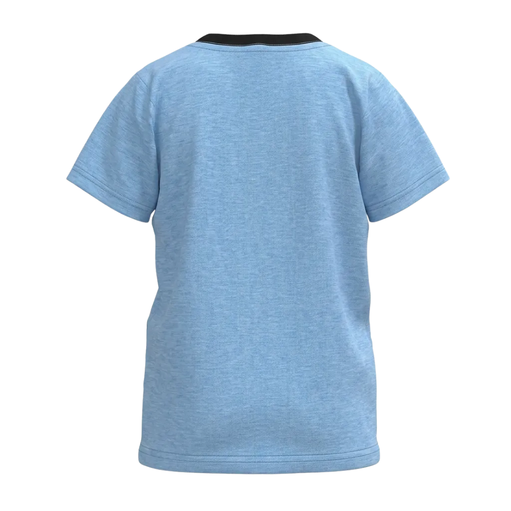 Sky Blue Boys Graphic T-Shirt | Seashell & Starfish Ocean Print Tee | Comfortable Everyday Wear | 2223