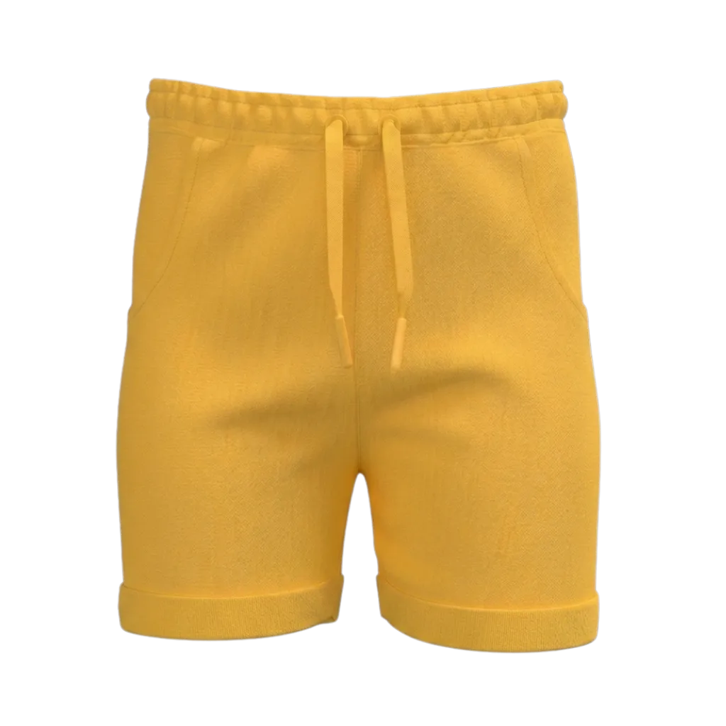 Yellow Boys Short Pant | Everyday Drawstring Shorts | 2245