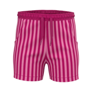 Pink Striped Girls Short Pant | Drawstring Casual Shorts | Comfortable Everyday Wear | 2265