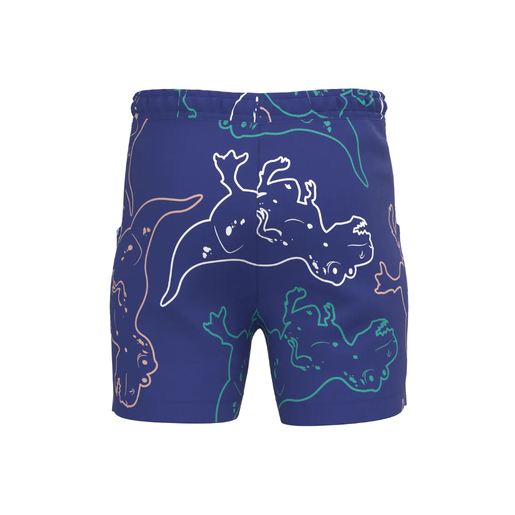 Navy Boys Dinosaur Printed Short Pant | Fun Casual Cotton Shorts | Comfortable Summer Kids Wear | 2277