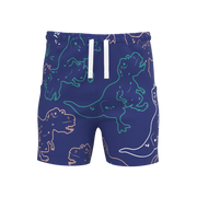 Navy Boys Dinosaur Printed Short Pant | Fun Casual Cotton Shorts | Comfortable Summer Kids Wear | 2277