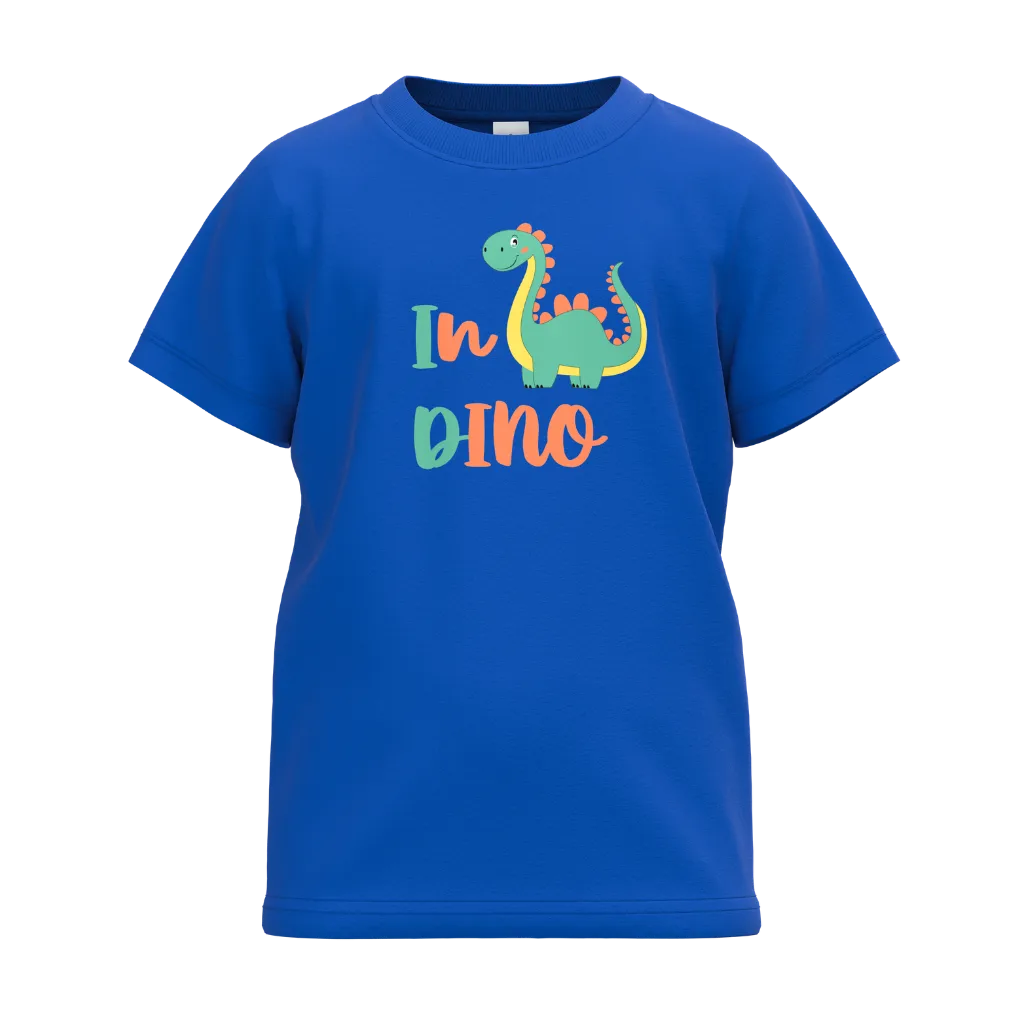 Blue Boys Graphic T-Shirt | Dinosaur Print Casual Tee | Soft Cotton Half Sleeve Summer T-Shirt | 2278
