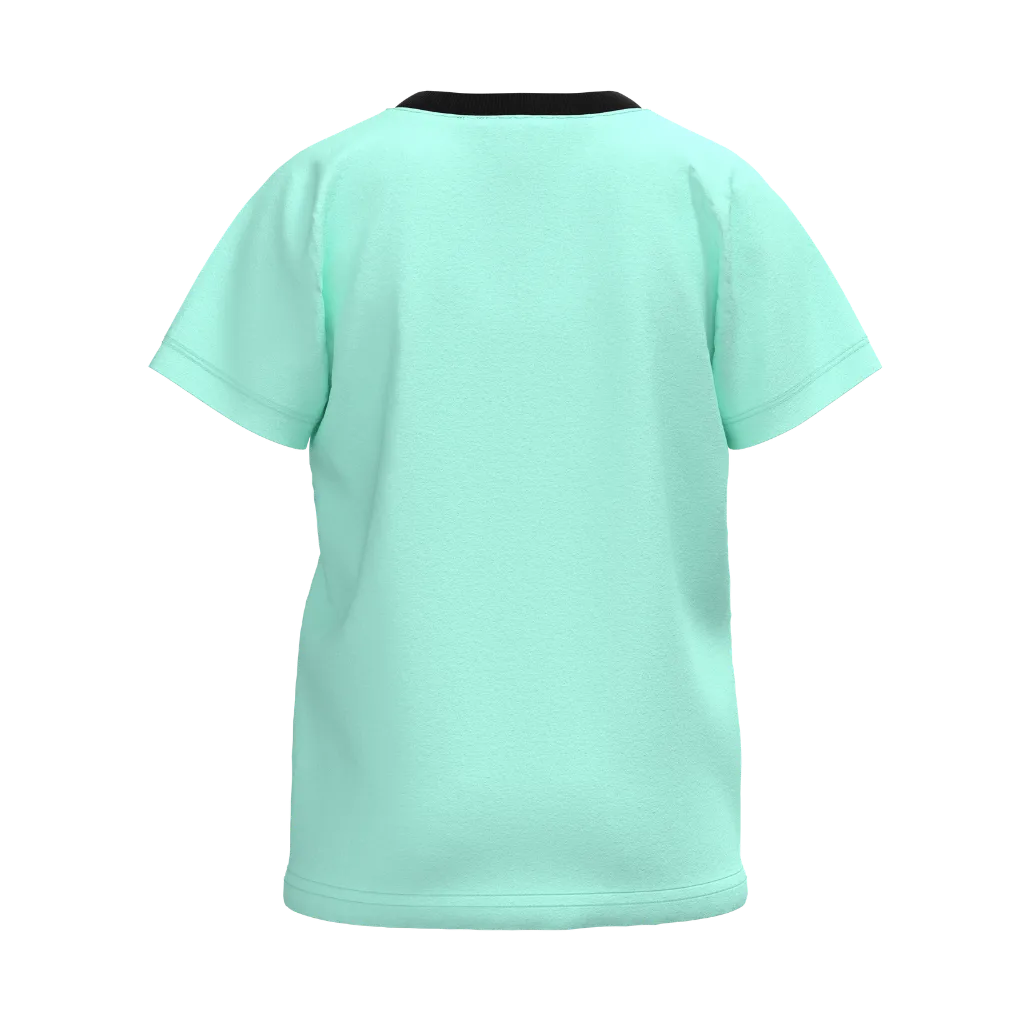 Cyan Boys Travel Graphic T-Shirt | "Travel Is My Therapy" Print Casual Tee | Soft Cotton Half Sleeve Summer T-Shirt | 2280