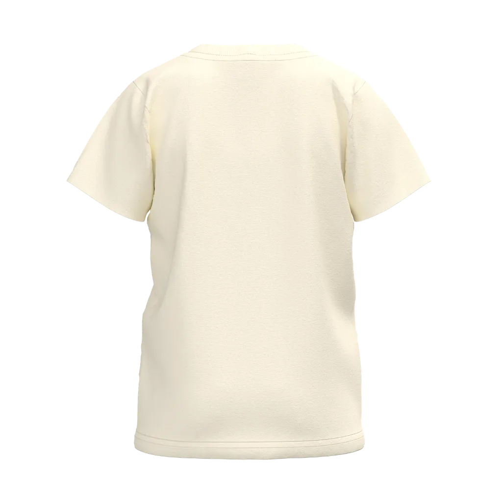 Cream Boys Graphic T-Shirt | Cool Bear Print Casual Kids Tee | Soft Cotton Everyday Wear | 2281