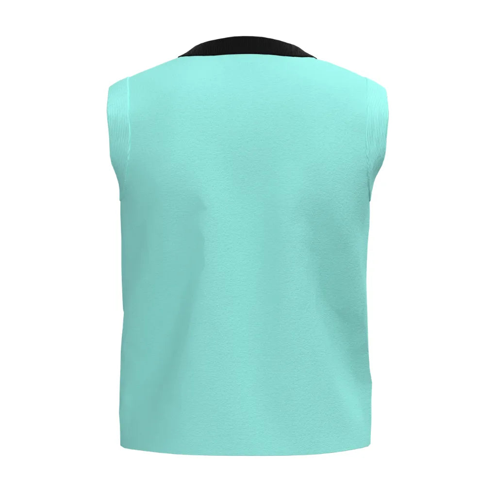 Cyan Unisex Nima | Cute Helicopter Print Sleeveless Baby Vest | Soft Cotton Front Button Nima | 2286