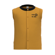 Gold Unisex Nima | "Play All Day" Print Sleeveless Baby Vest | Soft Cotton Front Button Nima | 2288