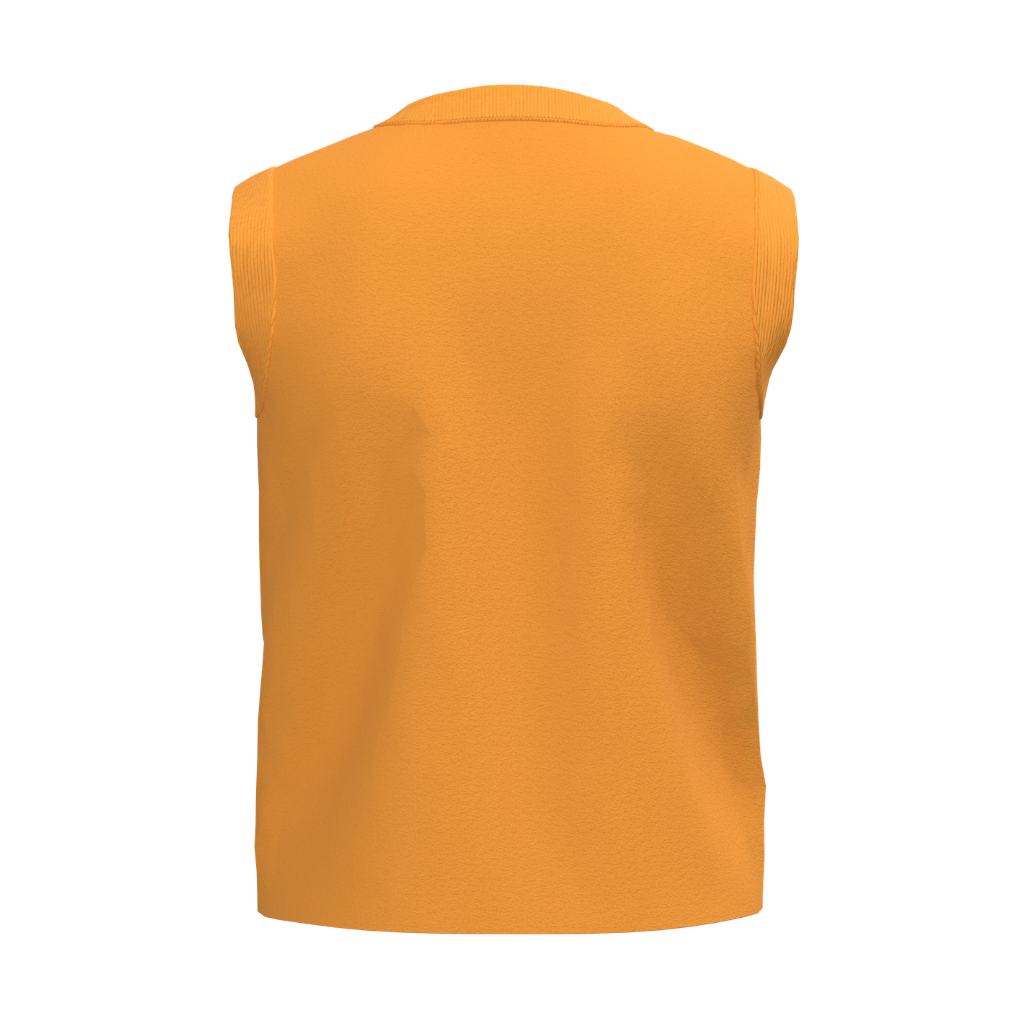 Orange Unisex Nima | Cute Giraffe Print Sleeveless Baby Vest | Soft Cotton Front Button Nima | 2289
