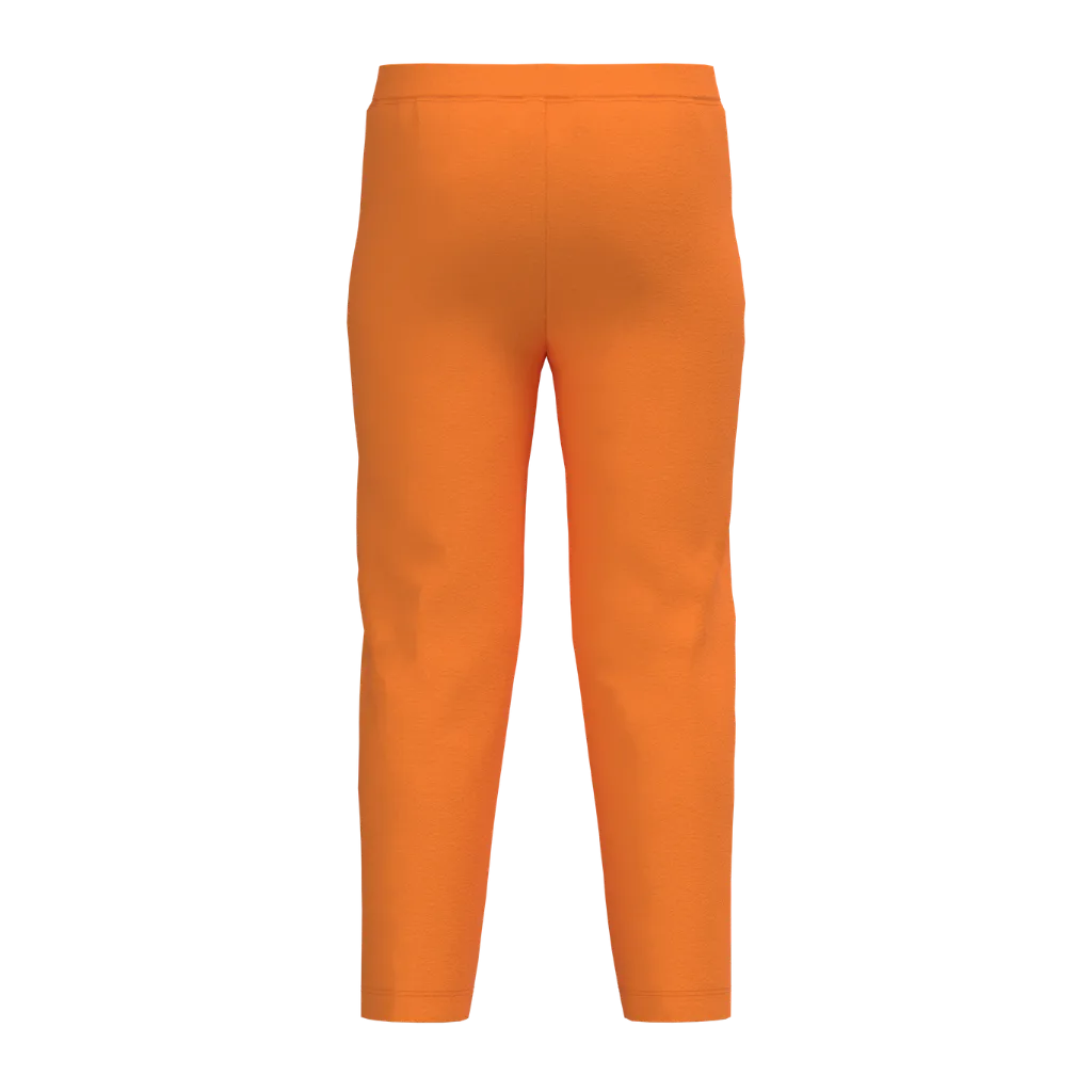 Orange Girls Printed Leggings | Starfish Graphic Stretch Leggings | Soft Cotton Everyday Wear for Girls | 2294