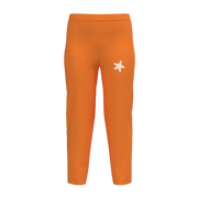Orange Girls Printed Leggings | Starfish Graphic Stretch Leggings | Soft Cotton Everyday Wear for Girls | 2294