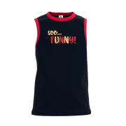 Black Boys Sleeveless T-Shirt | “Soo Funny!” Graphic Kids Tank Top | Soft Cotton Summer Wear | 2303